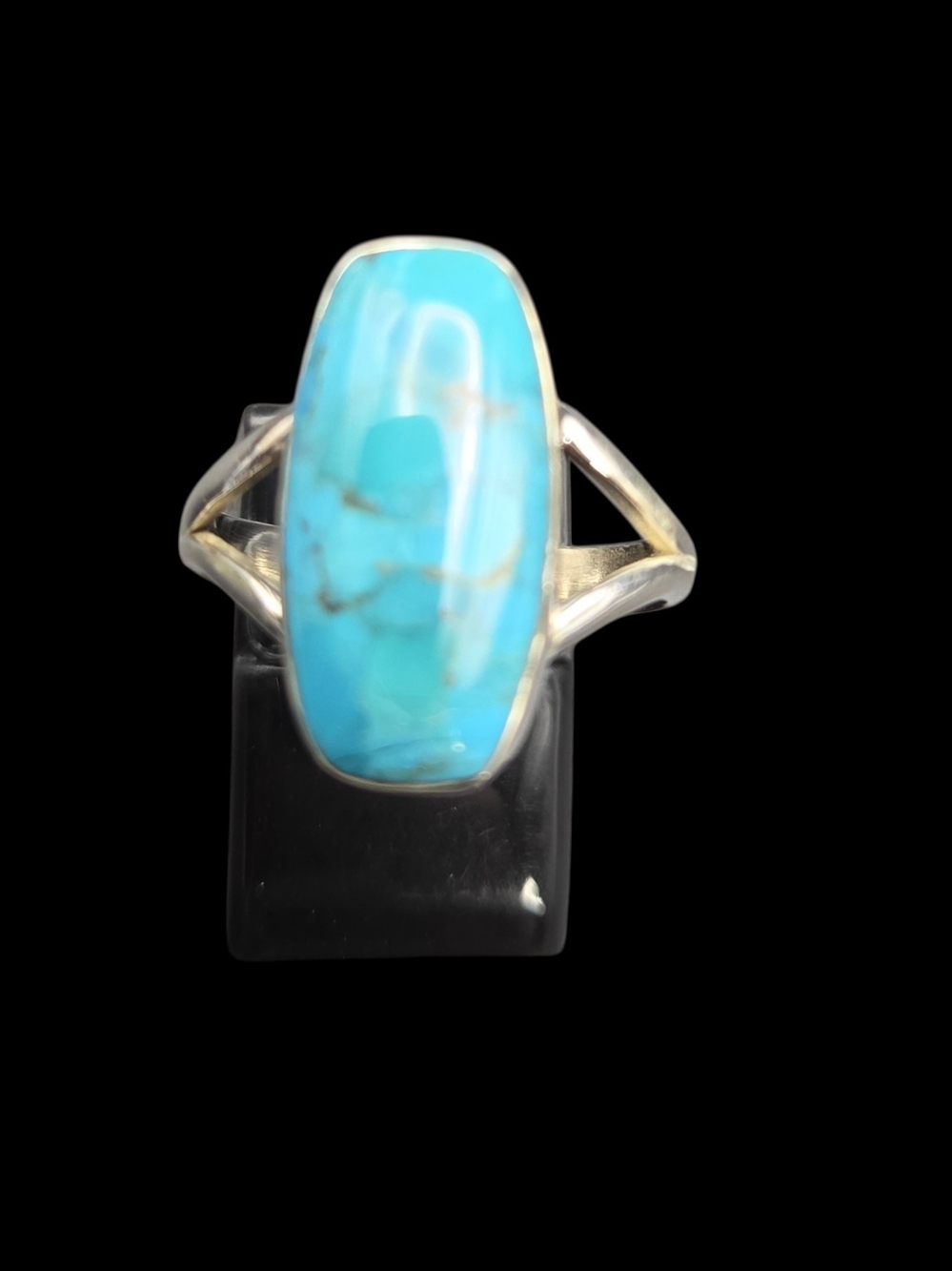 Sterling Silver Turquoise Statement Ring - Bright Blue